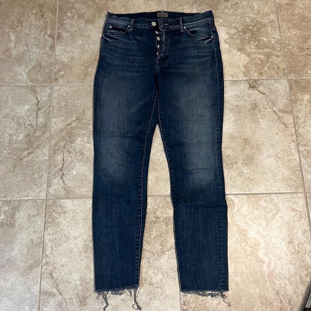 MOTHER Denim The Fly Cut Stunner Fray